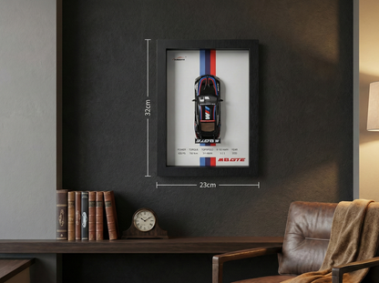 BMW M8 GTE – 3D Framed Diecast Wall Art - 32cm x 23cm