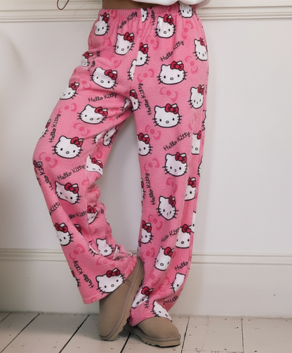 Pink hello kitty pajama pants (winter material)
