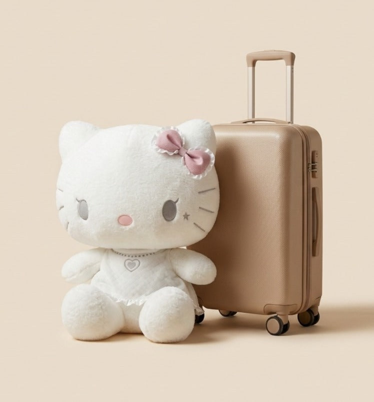 HUGE Hello Kitty Plush Doll 90 cm – Giant White Dress Stuffed Animal & Bedroom Decor