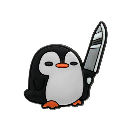 Penguin holding Knife Charm