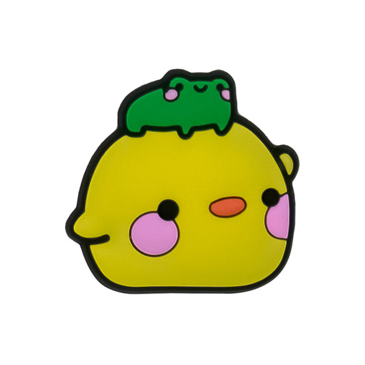frog on top of duck charm