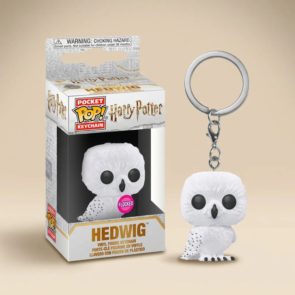 Hedwid - harry potter flocked keychain