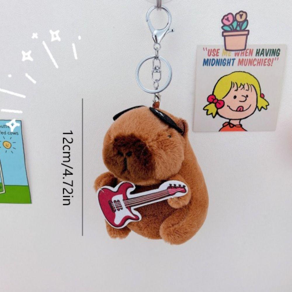 Capybara plush keychain