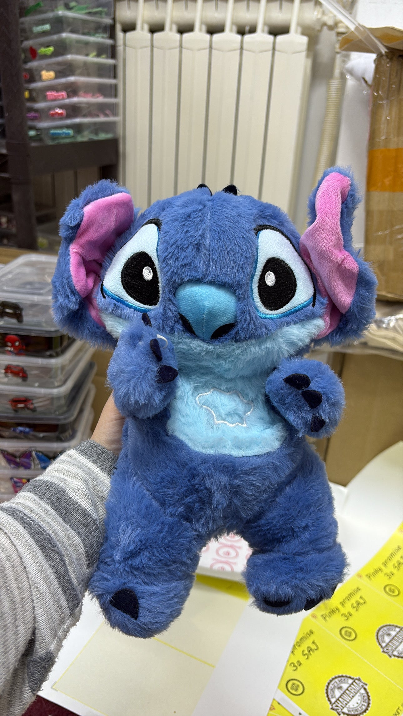 Breathing stitch and angle plush toys