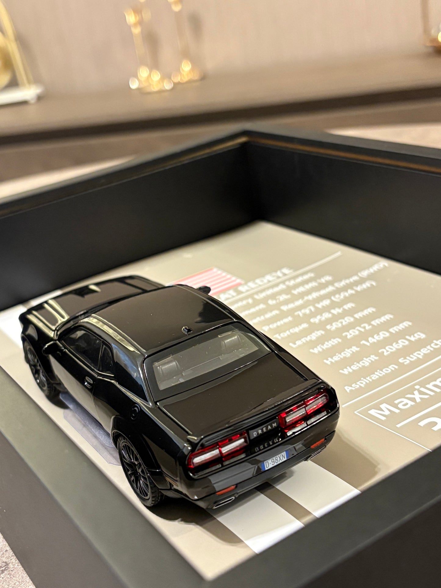 Challenger hellcat redeye 3D wall art - 32cm x 23 cm