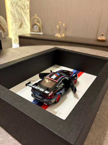BMW M8 GTE – 3D Framed Diecast Wall Art - 32cm x 23cm