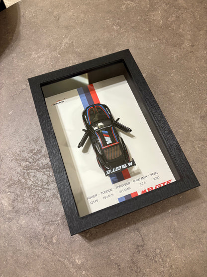 BMW M8 GTE – 3D Framed Diecast Wall Art - 32cm x 23cm