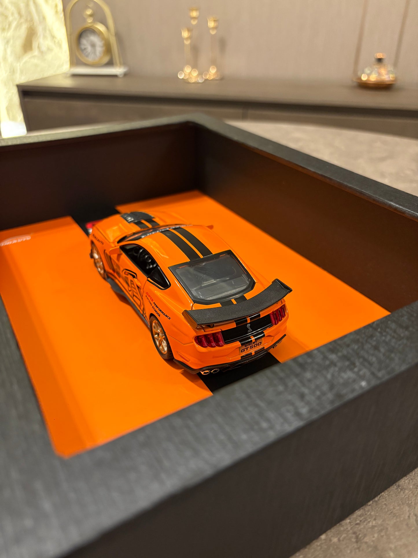 Mustang Shelby GT500 3D Shadow Box Wall Art (Orange) – 32cm x 23cm