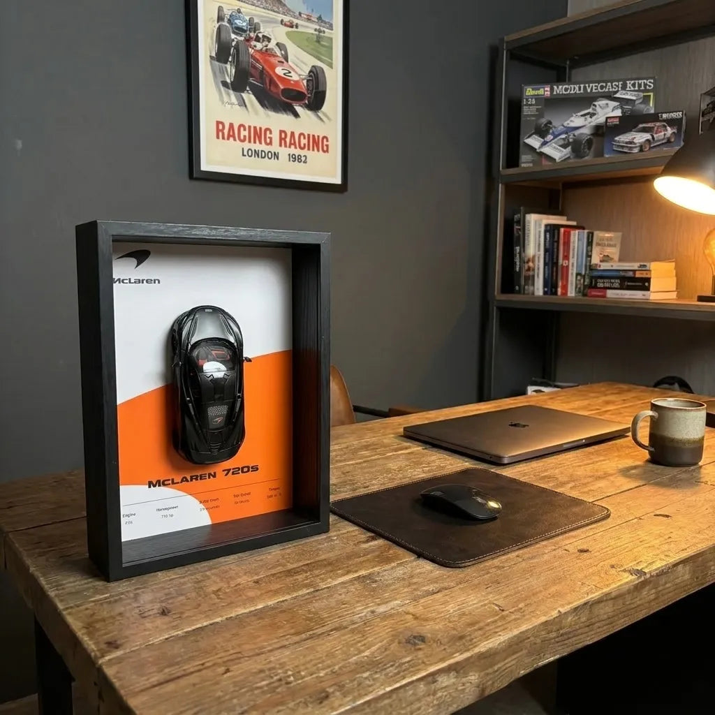 McLaren 720S 3D Shadow Box Wall Art - Black - 32cm x 23cm