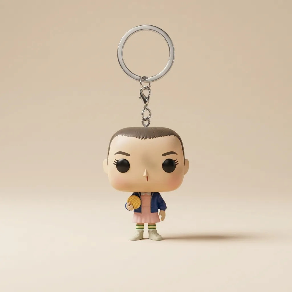 Miniature Vinyl Figure Keychain: Stranger Things - Eleven (Shaved Head Edition)