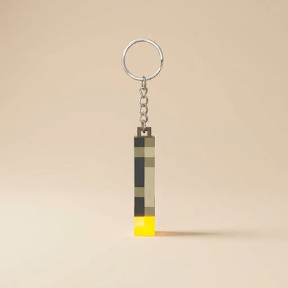 Rechargeable Minecraft Pixelated Torch Light Keychain