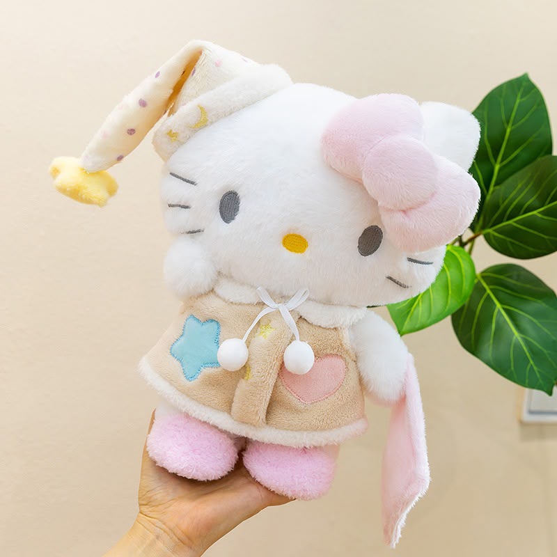 Sleepy Time Hello Kitty Plush Toy – Bedtime Pajama Cuddly Stuffed Animal - 30 cm
