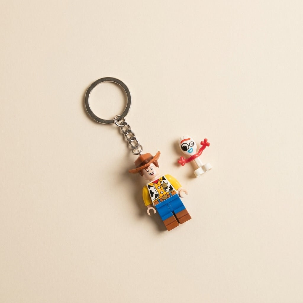 Toy Story Mini Figure Keychains – Woody with Forky, Buzz Lightyear & Jessie Keyring Collection