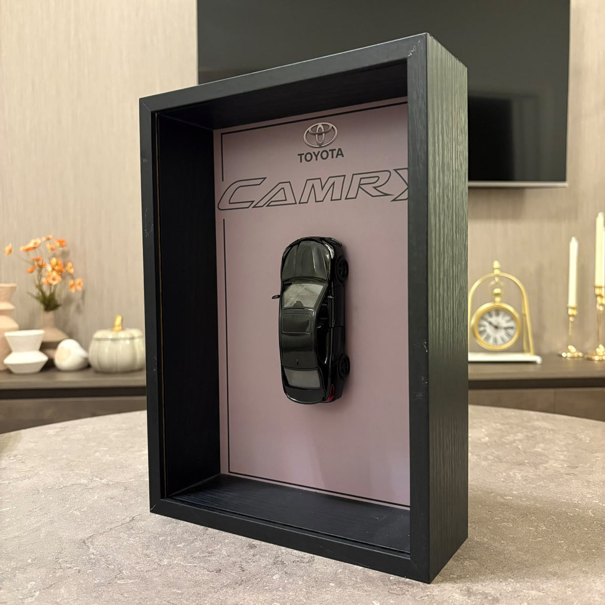 Toyota Camry 3D Shadow Box Wall Art - Black - 32cm x 23cm