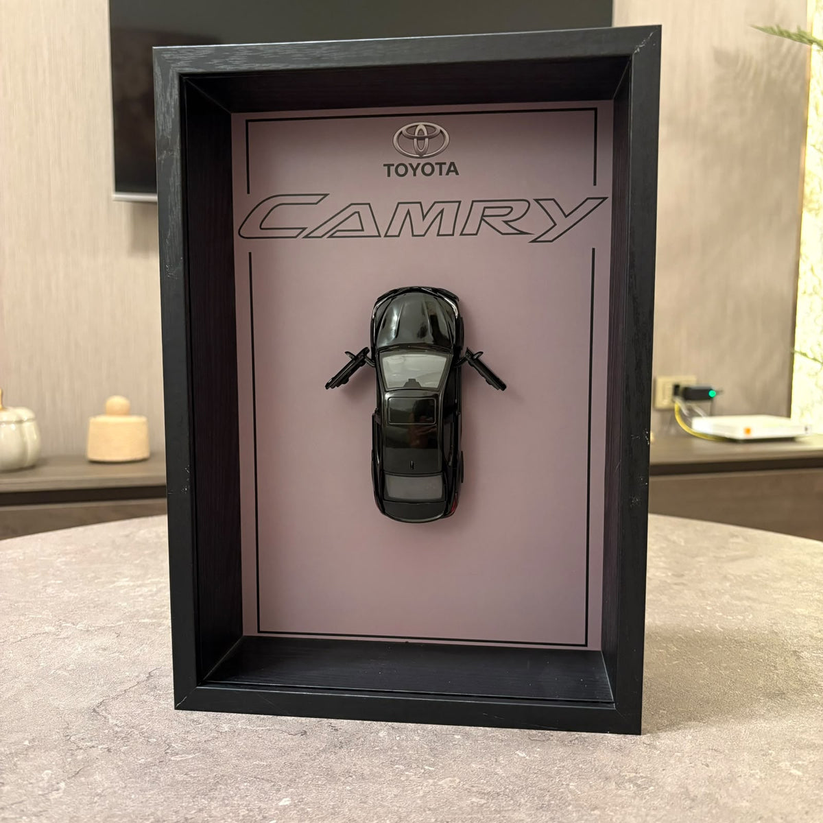 Toyota Camry 3D Shadow Box Wall Art - Black - 32cm x 23cm