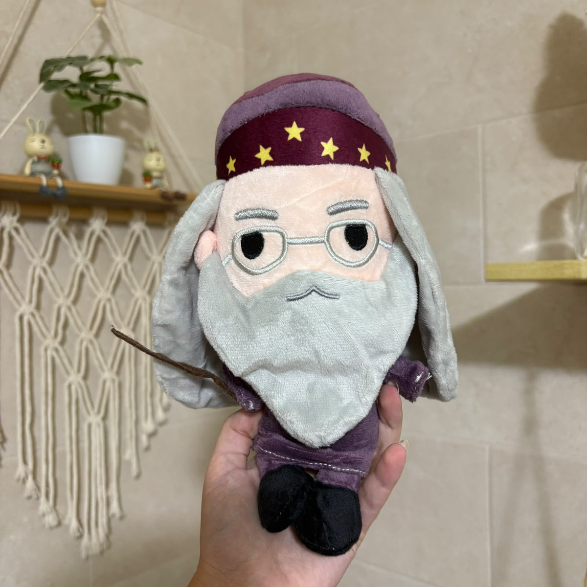 Albus Dumbledore Plush Doll – Cute Wizard Headmaster Stuffed Toy & Desk Decor