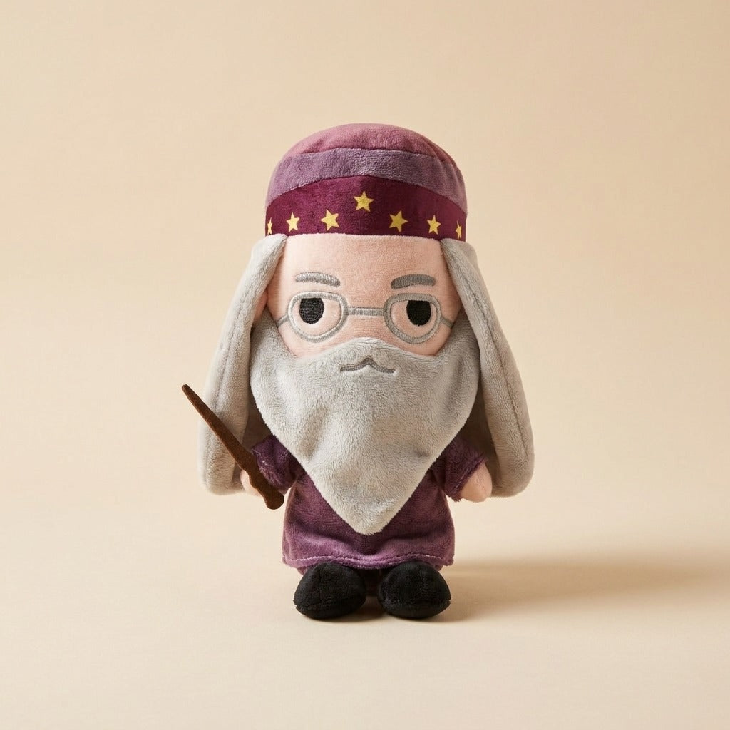 Albus Dumbledore Plush Doll – Cute Wizard Headmaster Stuffed Toy & Desk Decor
