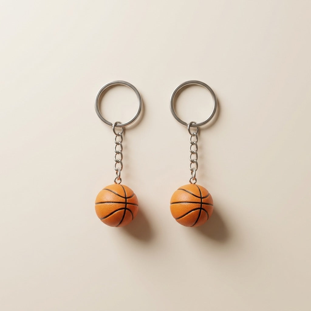 Mini 3D Sports Ball Keychains – Realistic  football & Basketball Keyrings
