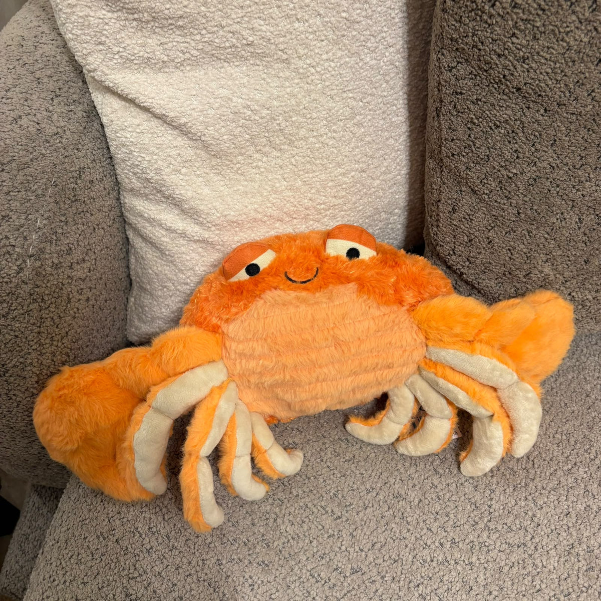 Orange Plush Crab Stuffed Animal – Soft Ocean Creature Plushie & Beach Nursery Decor