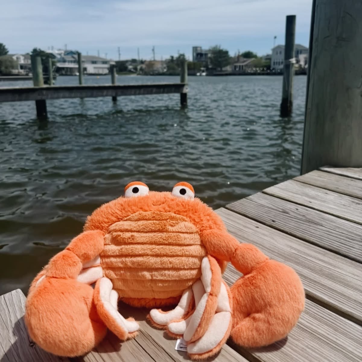 Orange Plush Crab Stuffed Animal – Soft Ocean Creature Plushie & Beach Nursery Decor
