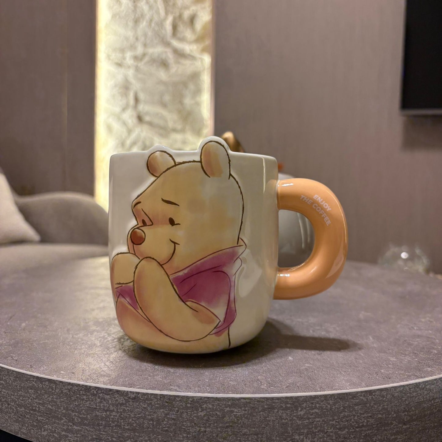 Winnie the Pooh Sweet Thoughts Mug with Yellow Rim