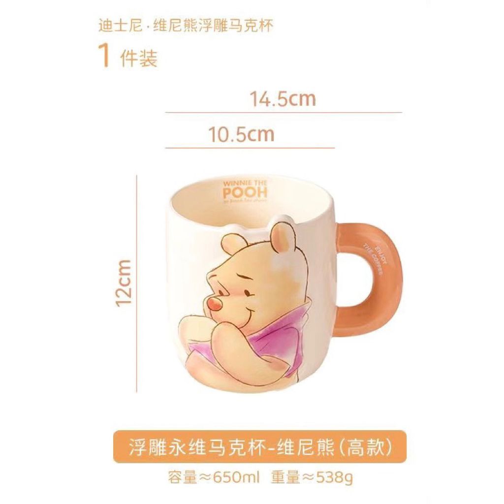 Winnie the Pooh Sweet Thoughts Mug with Yellow Rim