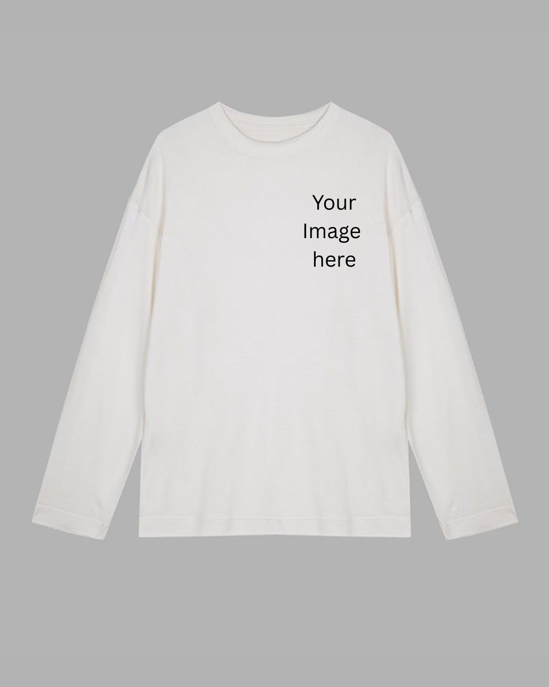 Custom Image Long Sleeve Cotton T-shirt