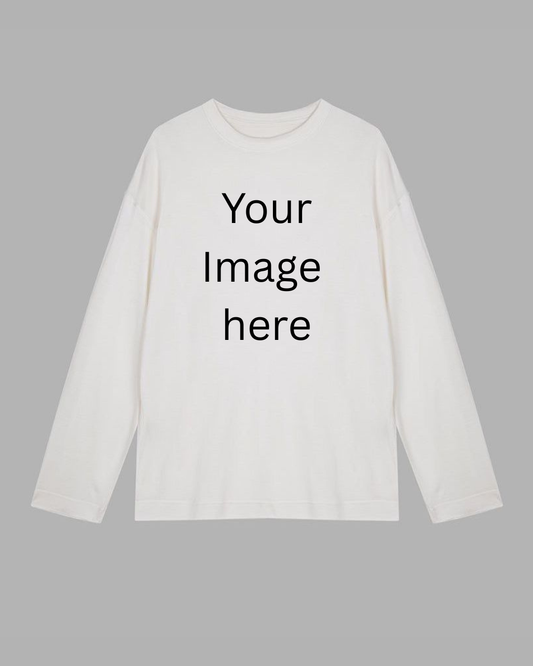 Custom Image Long Sleeve Cotton T-shirt