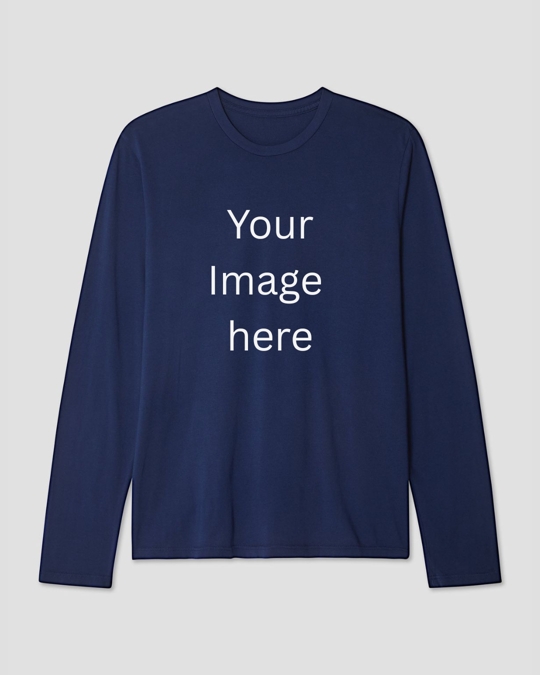 Custom Image Long Sleeve Cotton T-shirt