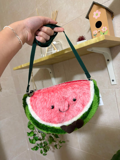 Plush Watermelon Crossbody Bag