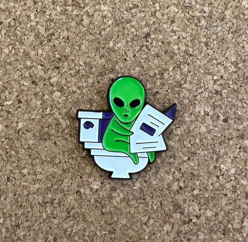 Alien on Toilet Pin | Pinky Promise
