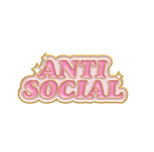Buy anti-social pin at Pinky Promise