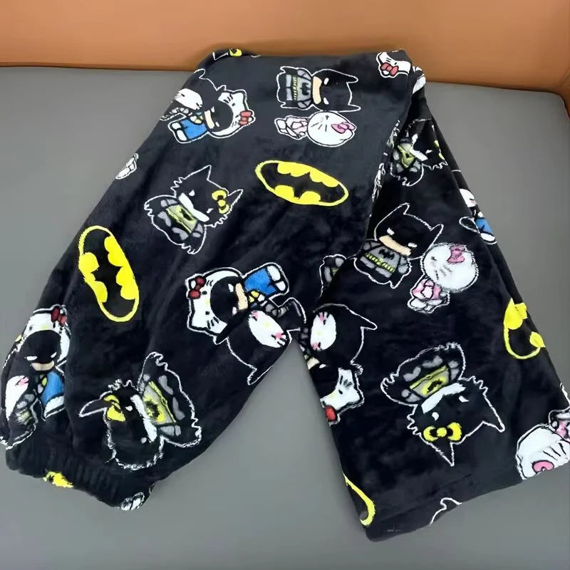 Batman hello kitty pajama pants (winter material)(خامة شتوية) | Pinky Promise