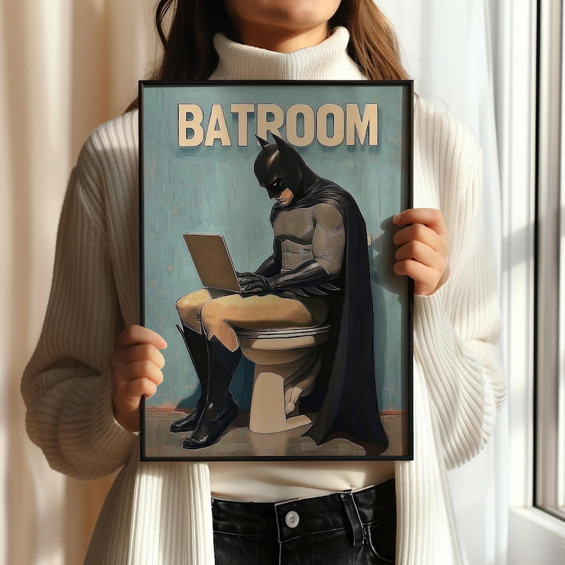 Batroom Frame - batman frame - 45cm x 30cm - Photo 4 | Pinky Promise