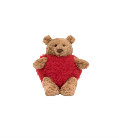Bear in a heart outfit plush - 26 cm - Photo 5 | Pinky Promise