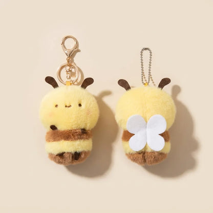 Bee plush keychain