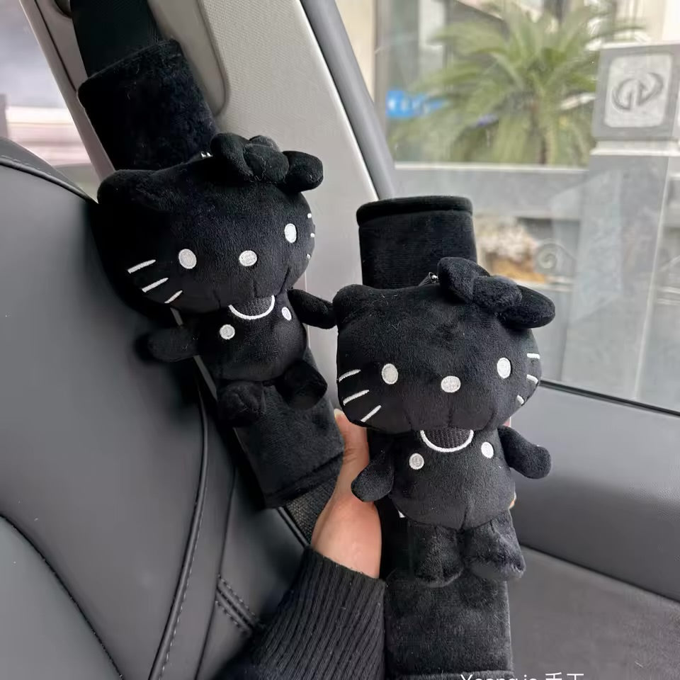 Black hello kitty seat belt pad | Pinky Promise