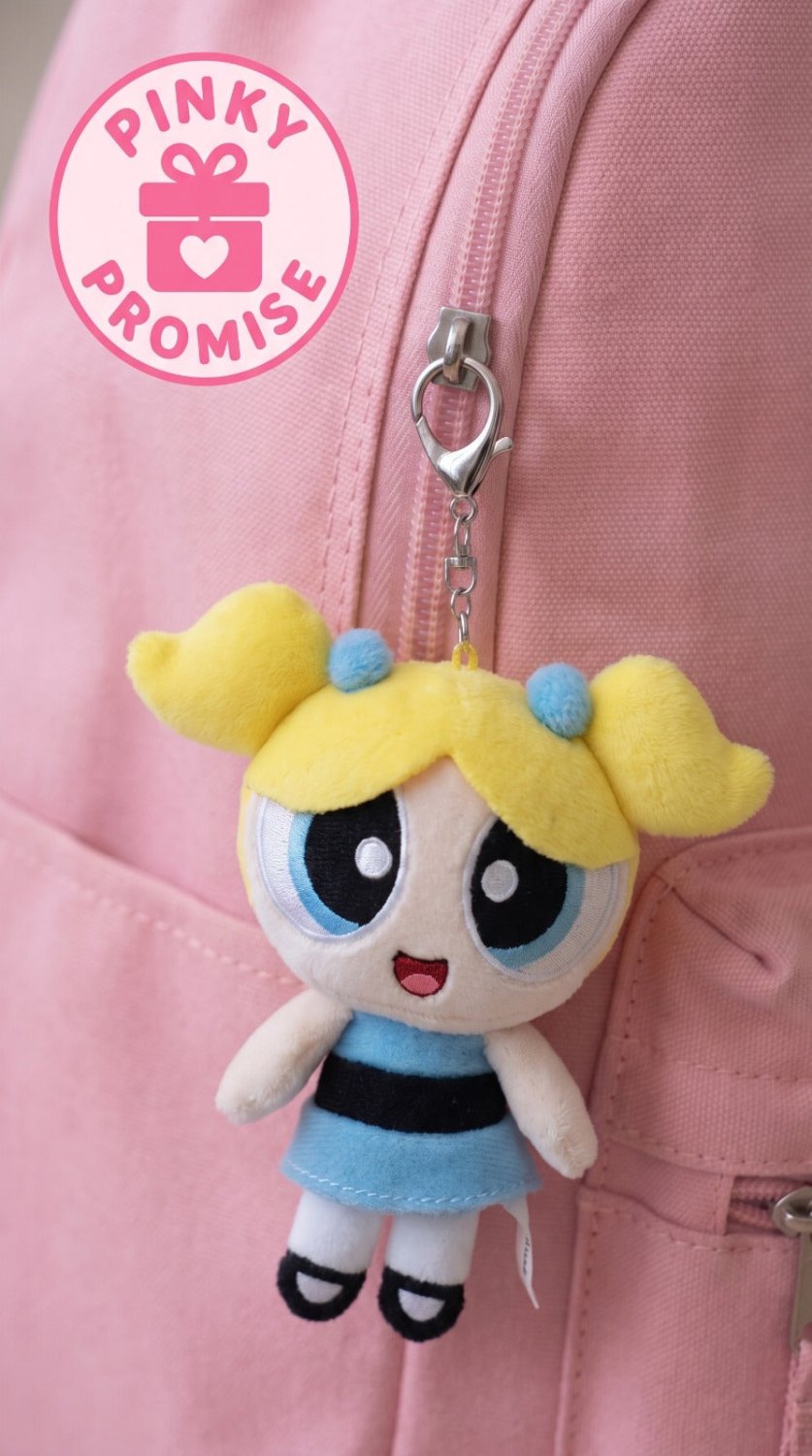 Bubbles - PowerPuff girls plush keychain - Pinky Promise