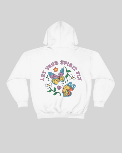Butterfly hoodie - Back + front print - Close Up | Pinky Promise