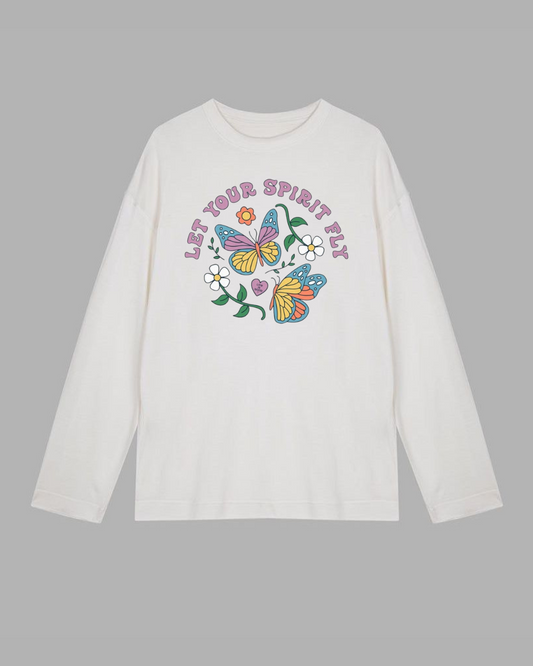 Buy Butterfly Long Sleeve Cotton T-shirt at Pinky Promise