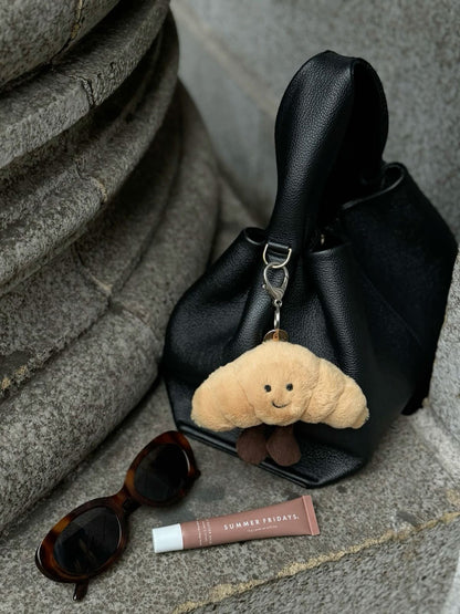 Cute Plush Croissant Bag Charm & Keychain - 10 cm