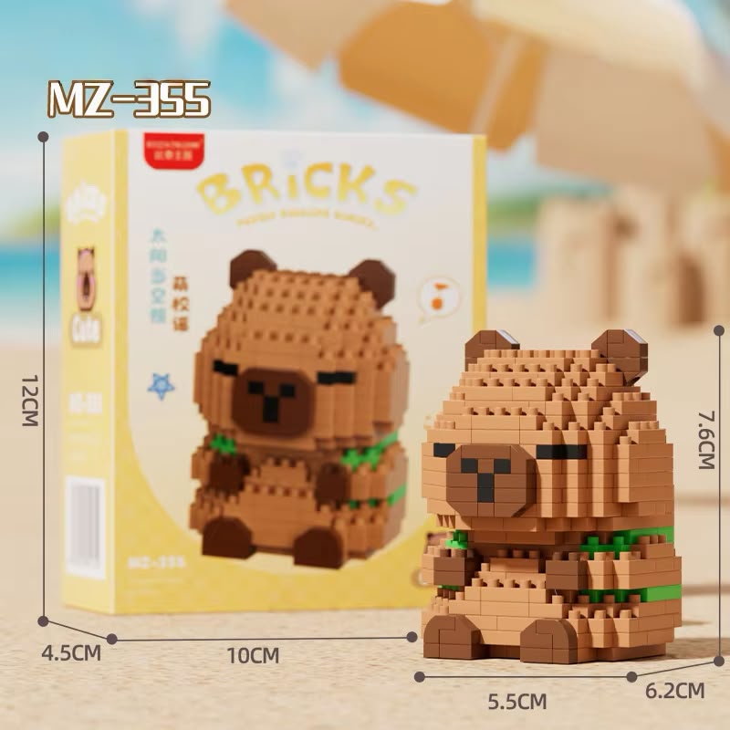 Capybara Micro-Brick Building Figure – 312pcs Collectible Toy - Pinky Promise