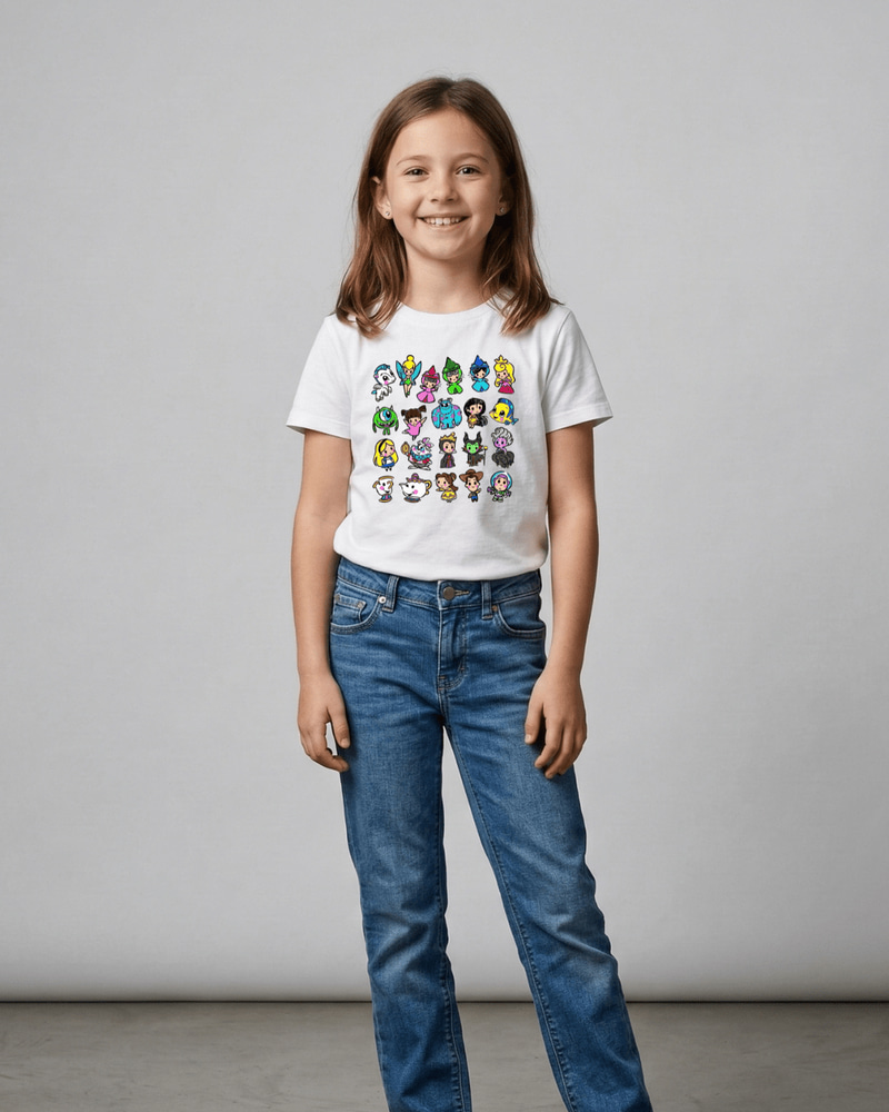 Cartoon tshirt - Kids Sizes - Close Up | Pinky Promise