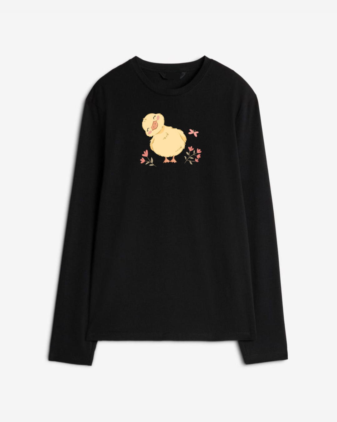 Chick Long Sleeve Cotton T-shirt | Pinky Promise