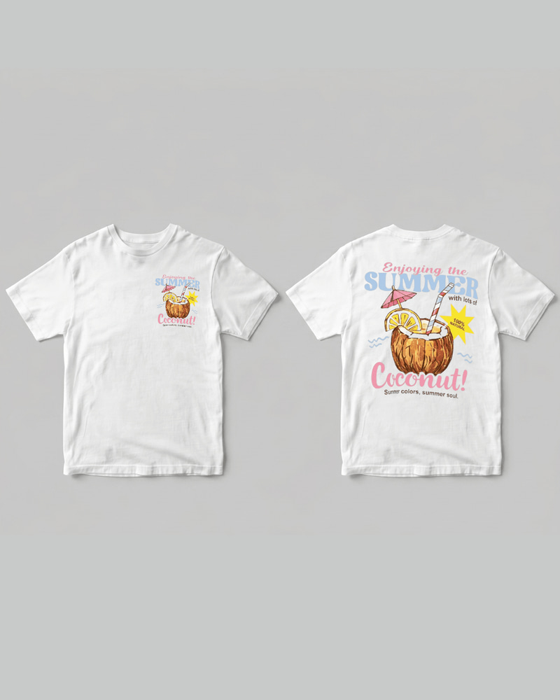 Coconut Summer T-shirt - Front and back - Photo 4 | Pinky Promise