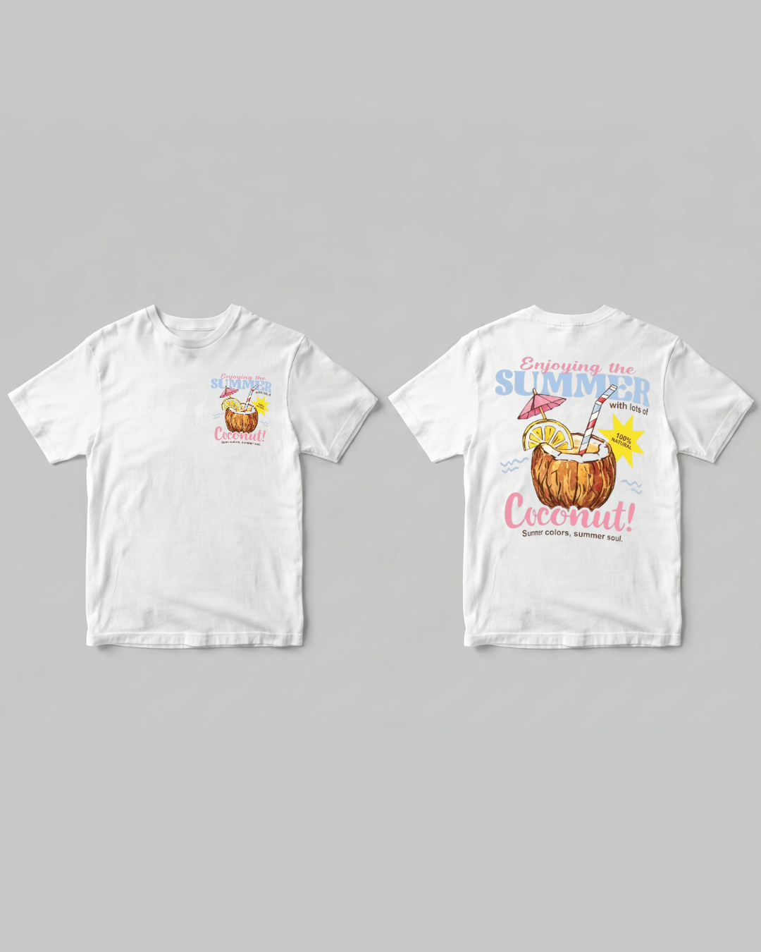 Coconut Summer T-shirt - Front and back - Photo 4 | Pinky Promise
