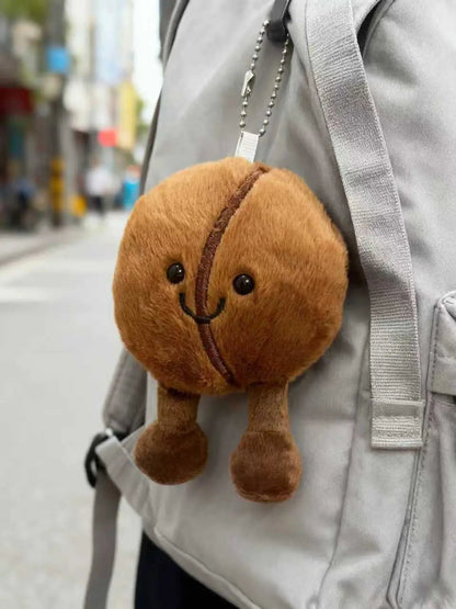 Coffee bean plush keychain - 14 cm - Close Up | Pinky Promise