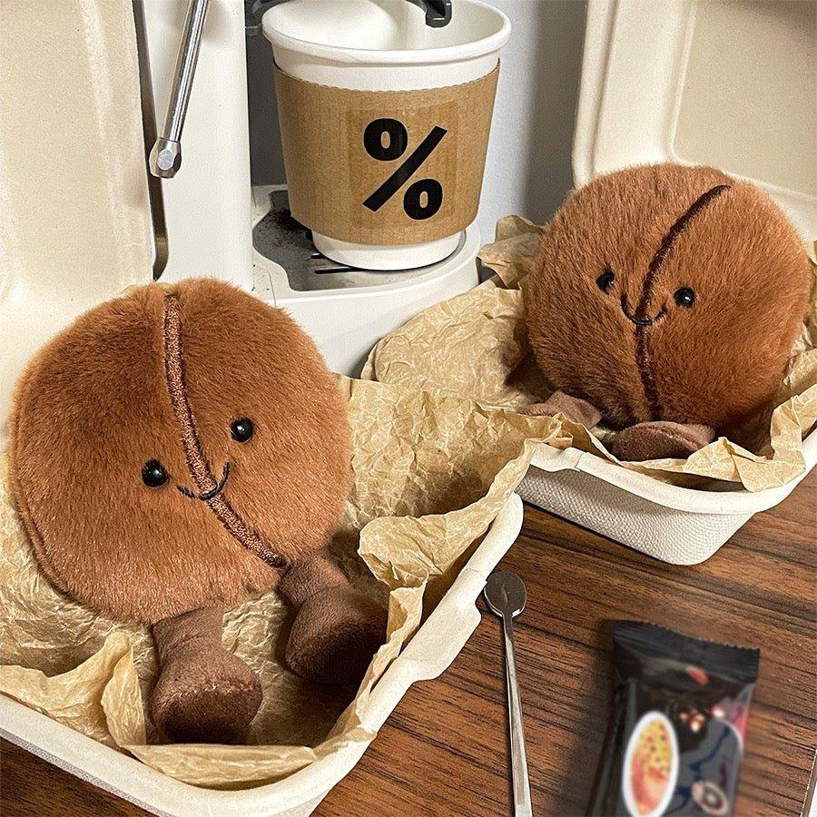 Coffee bean plush keychain - 14 cm - Photo 4 | Pinky Promise