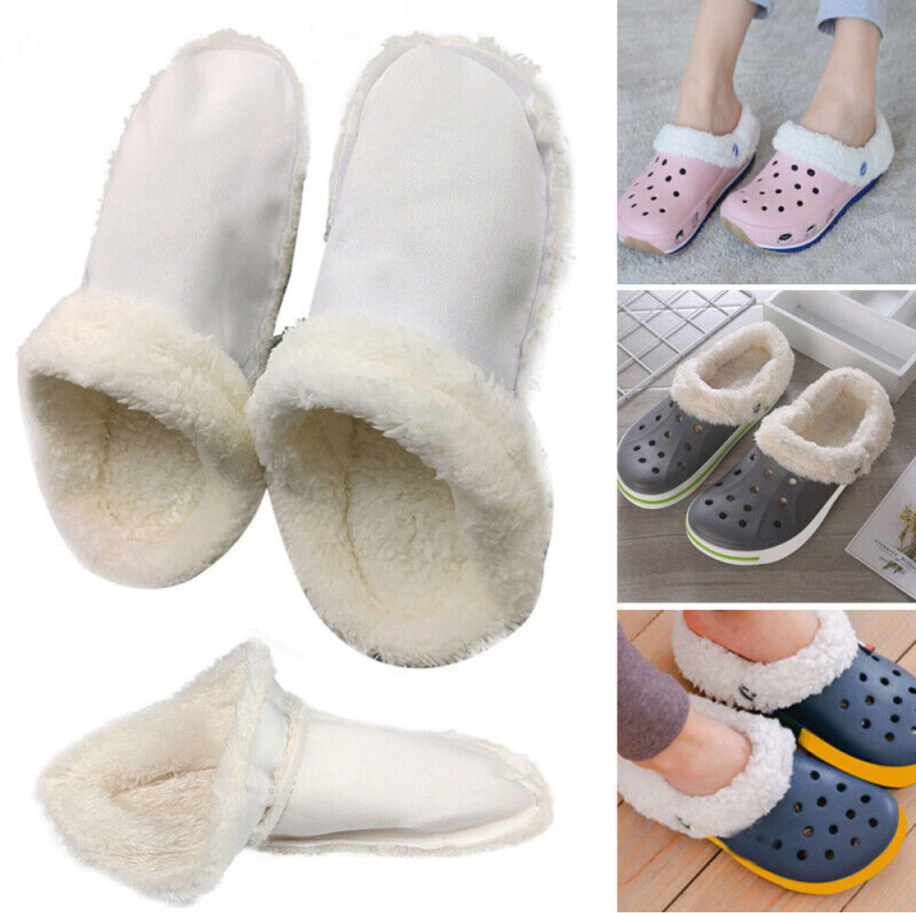 Buy Cozy Winter Warmer Inserts for Rubber Clogs – Removable & Washable at Pinky Promise