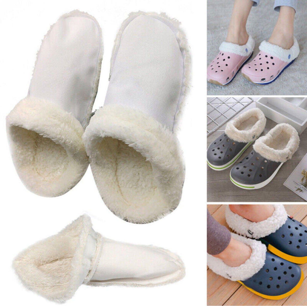 Buy Cozy Winter Warmer Inserts for Rubber Clogs – Removable & Washable at Pinky Promise